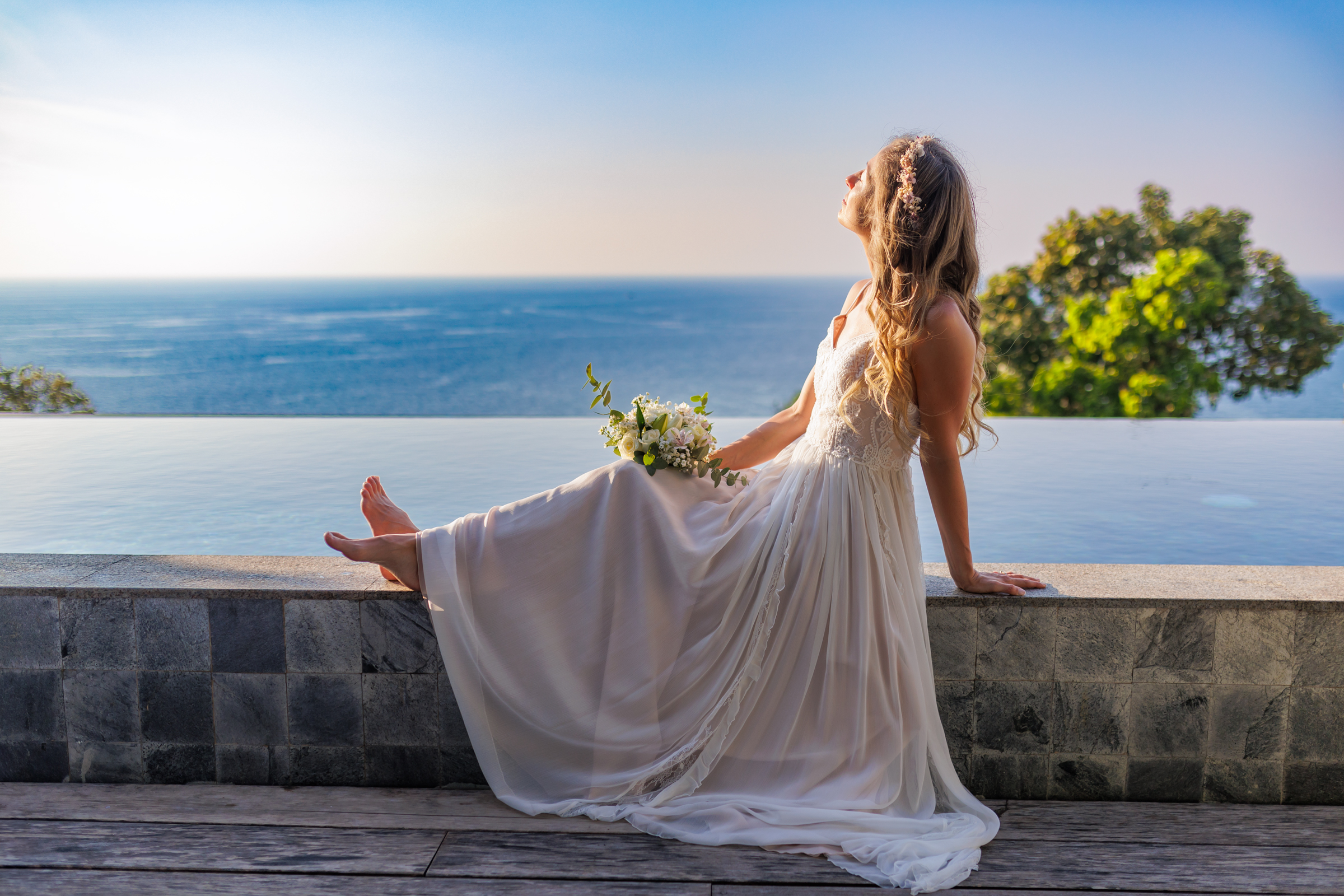 elopement wedding photoshoot at the shore Kata noi beach phuket