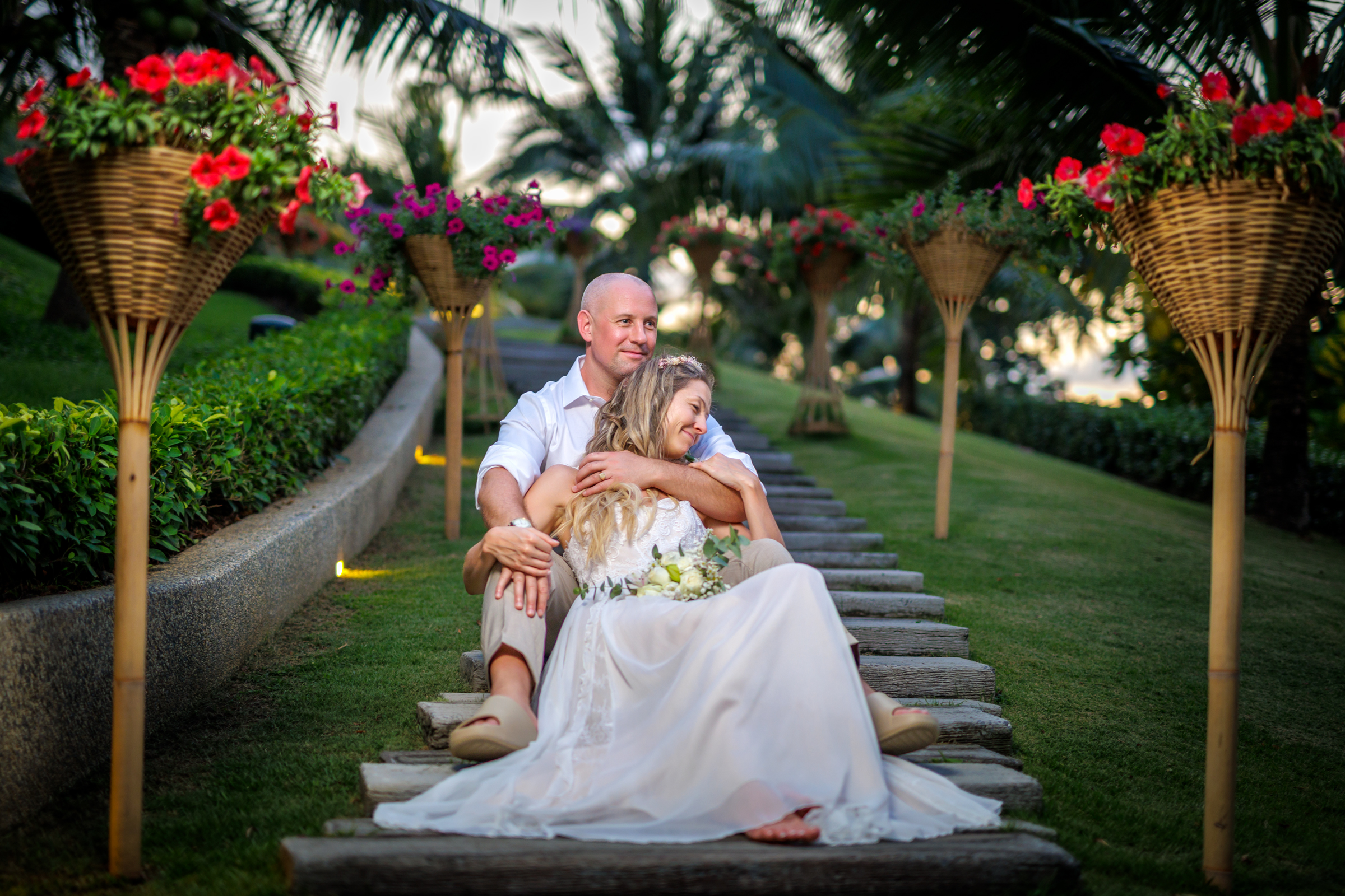 elopement wedding photoshoot at the shore Kata noi beach phuket