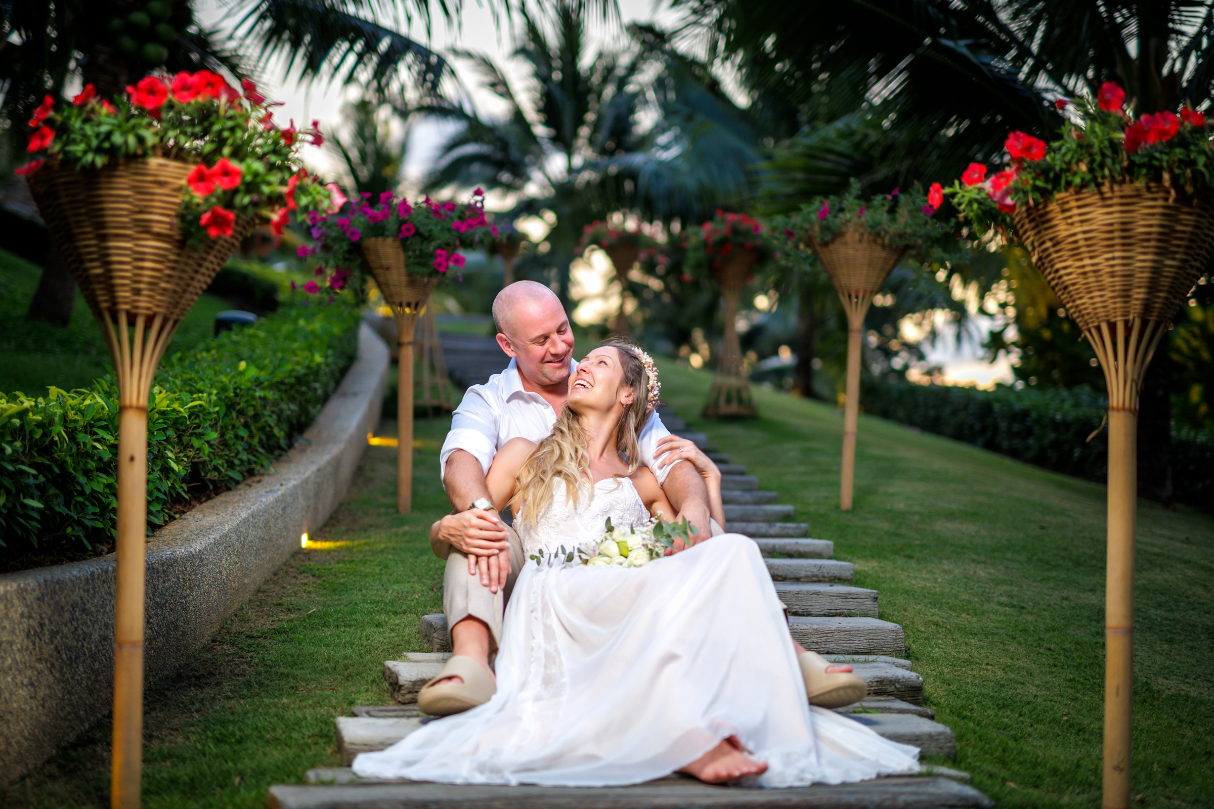 elopement wedding photoshoot at the shore Kata noi beach phuket