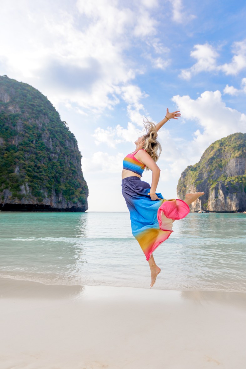 portrait photoshoot at maya bay phi phi island krabi