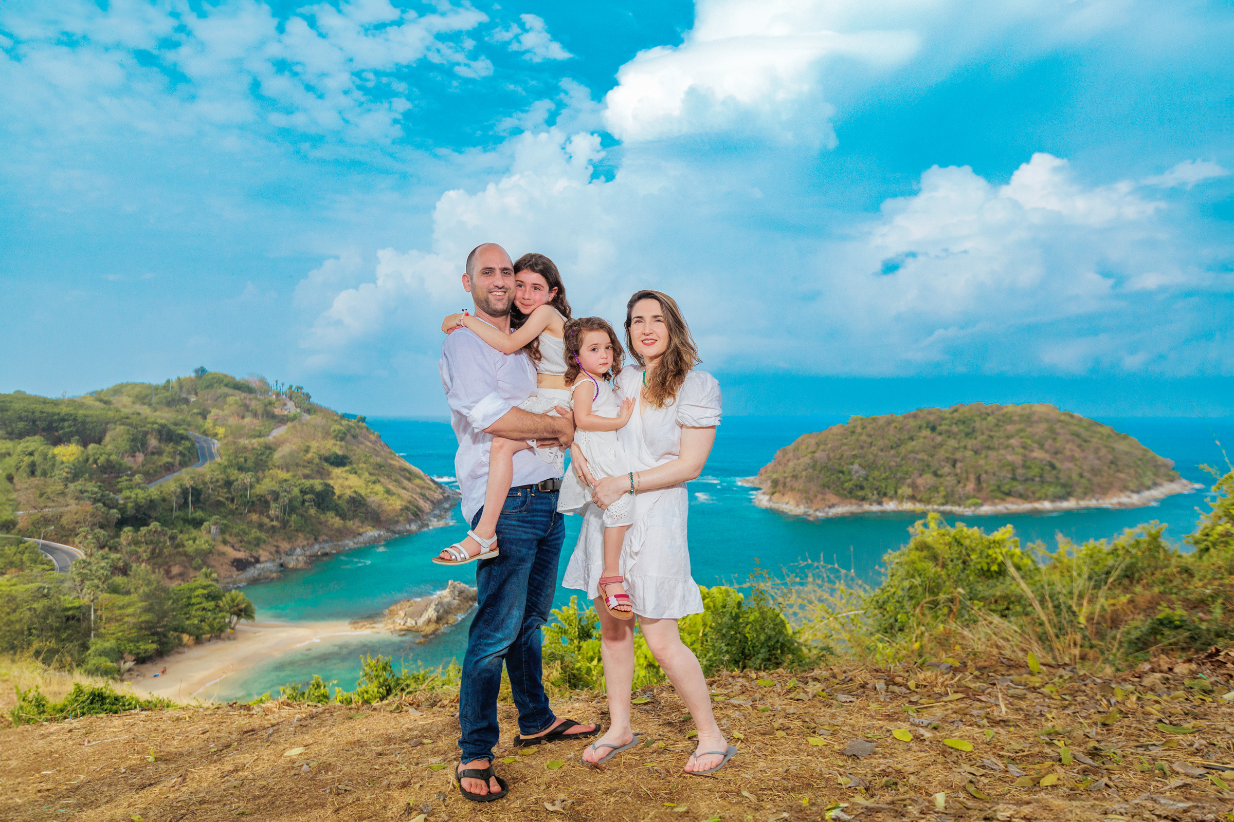 family photoshoot at windmill viewpoint phuket