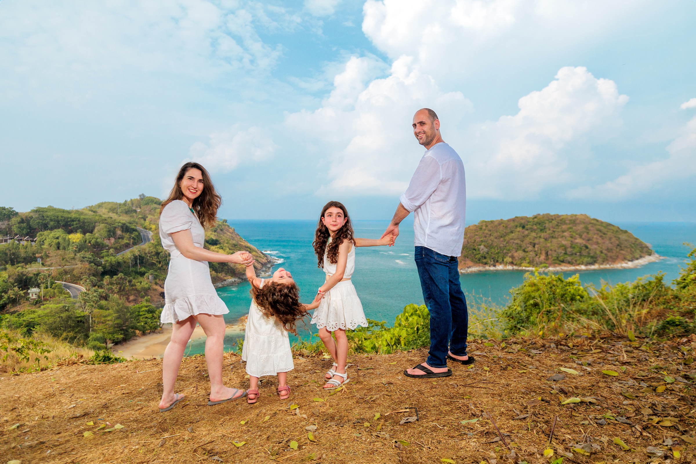 family photoshoot at windmill viewpoint phuket