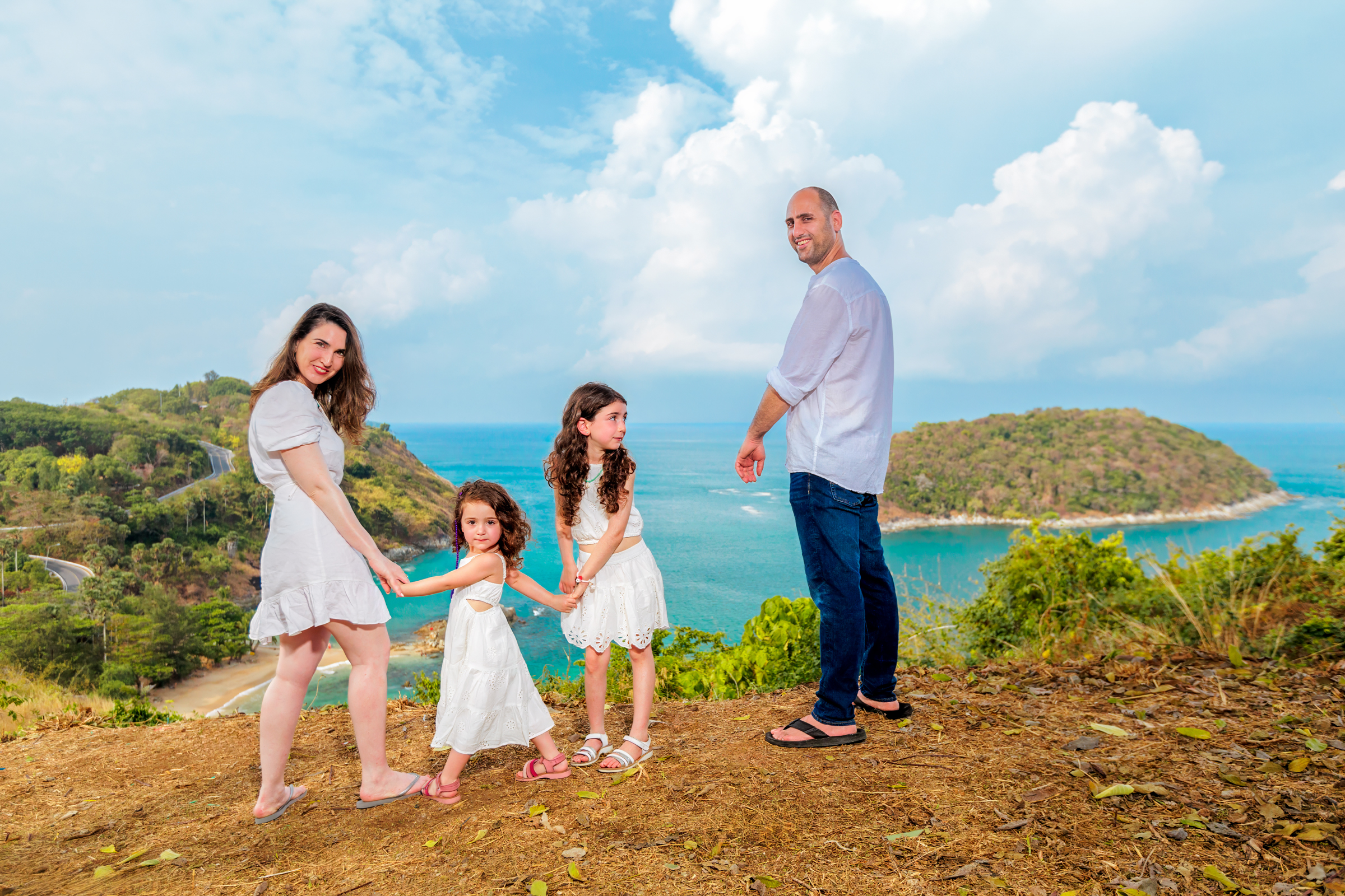 family photoshoot at windmill viewpoint phuket