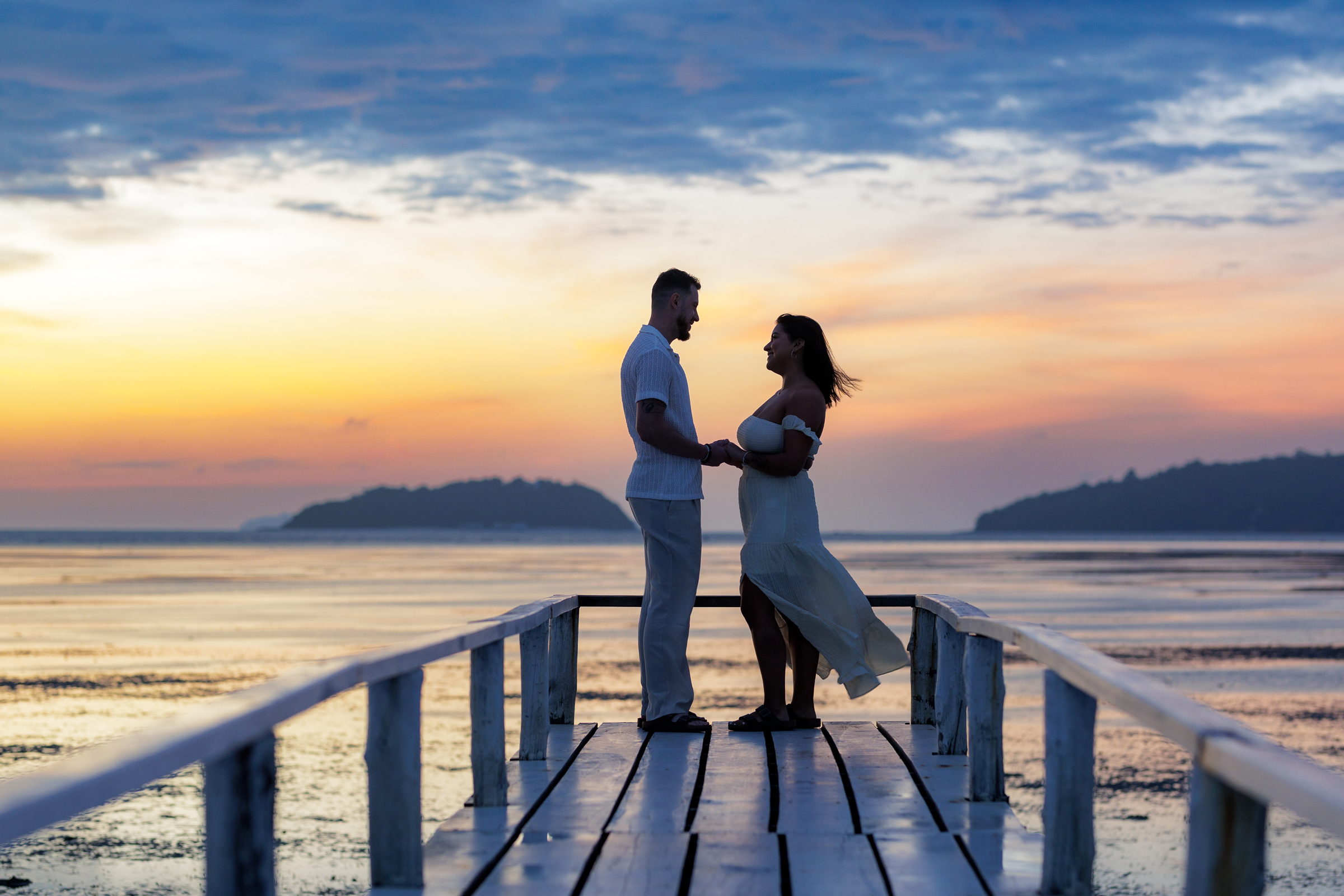 engagement photoshoot as sunrise at sapan hin park phuket