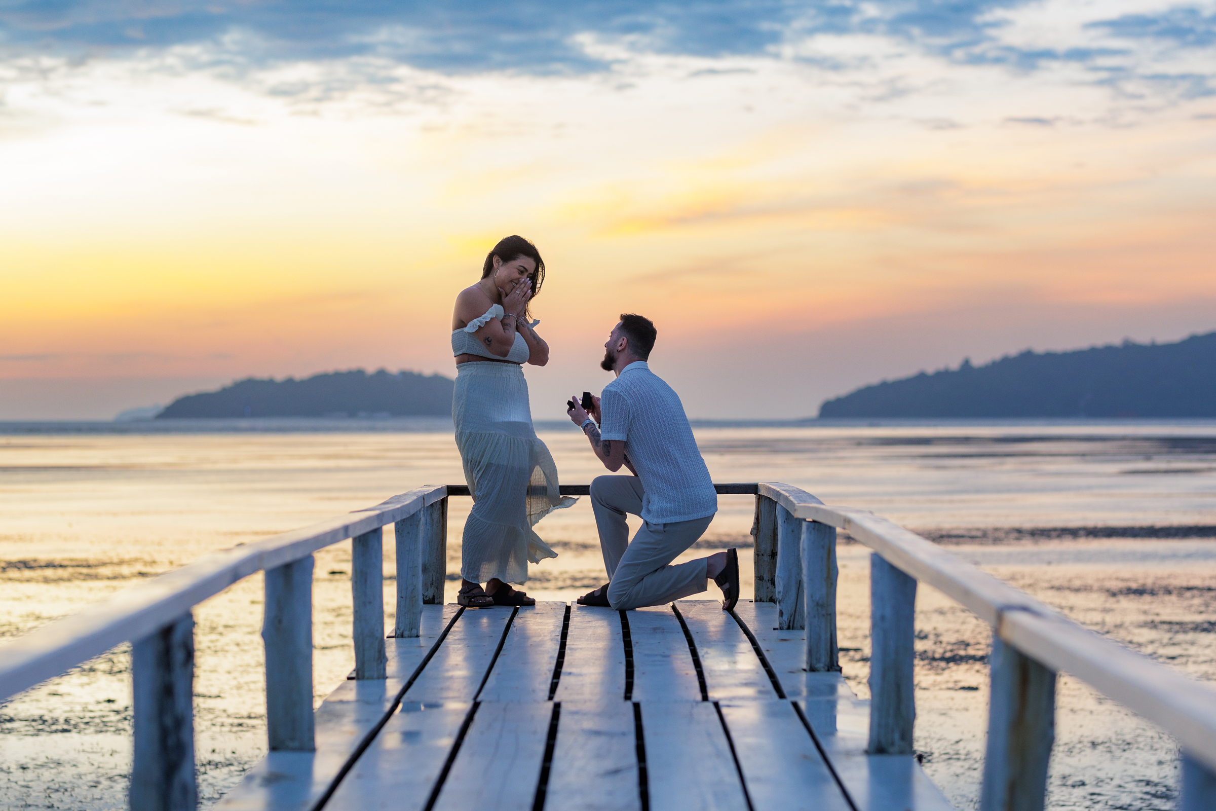 engagement photoshoot as sunrise at sapan hin park phuket