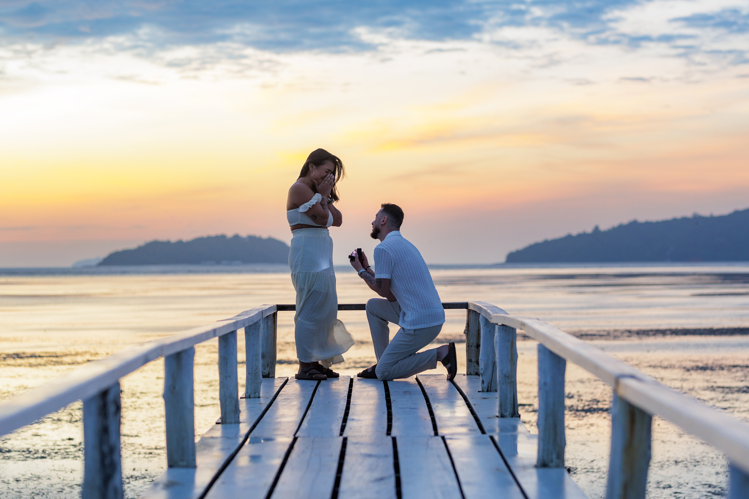 engagement photoshoot as sunrise at sapan hin park phuket
