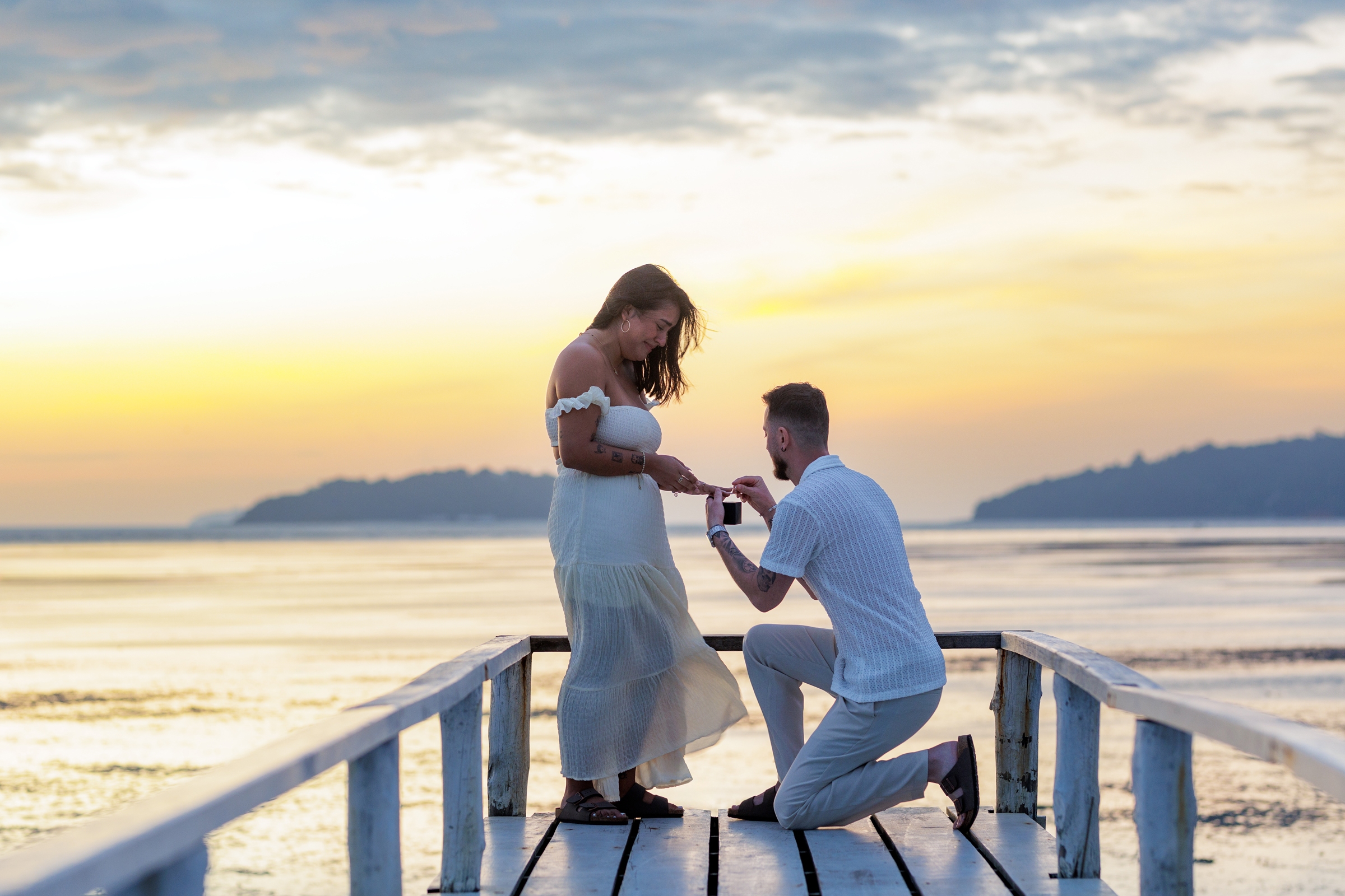 engagement photoshoot as sunrise at sapan hin park phuket