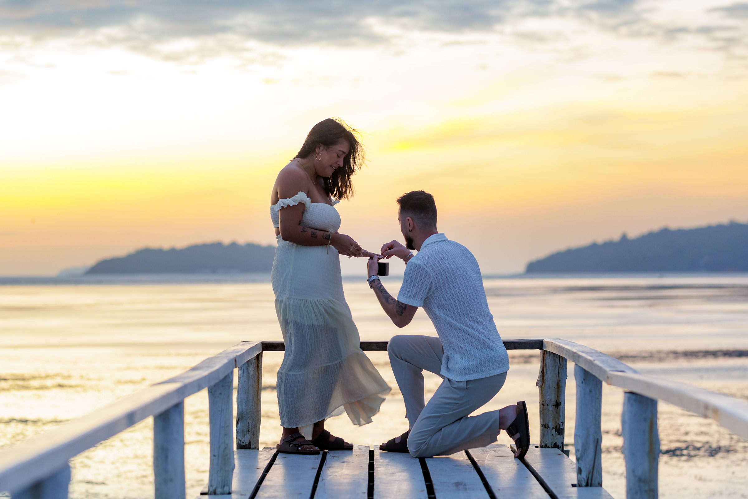 engagement photoshoot as sunrise at sapan hin park phuket