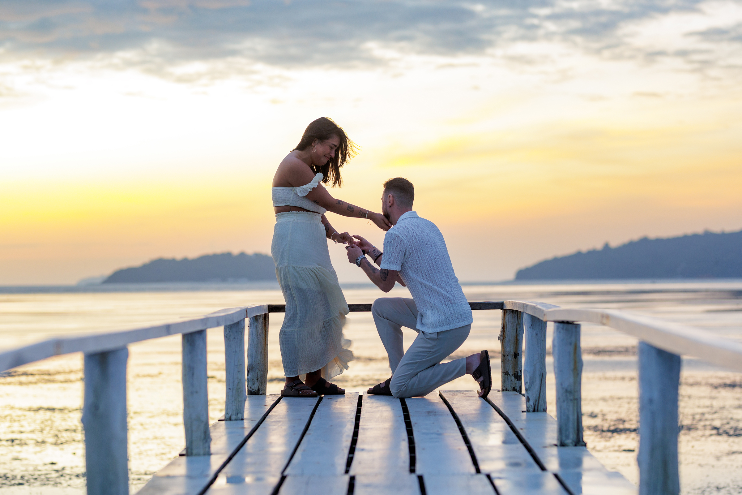 engagement photoshoot as sunrise at sapan hin park phuket