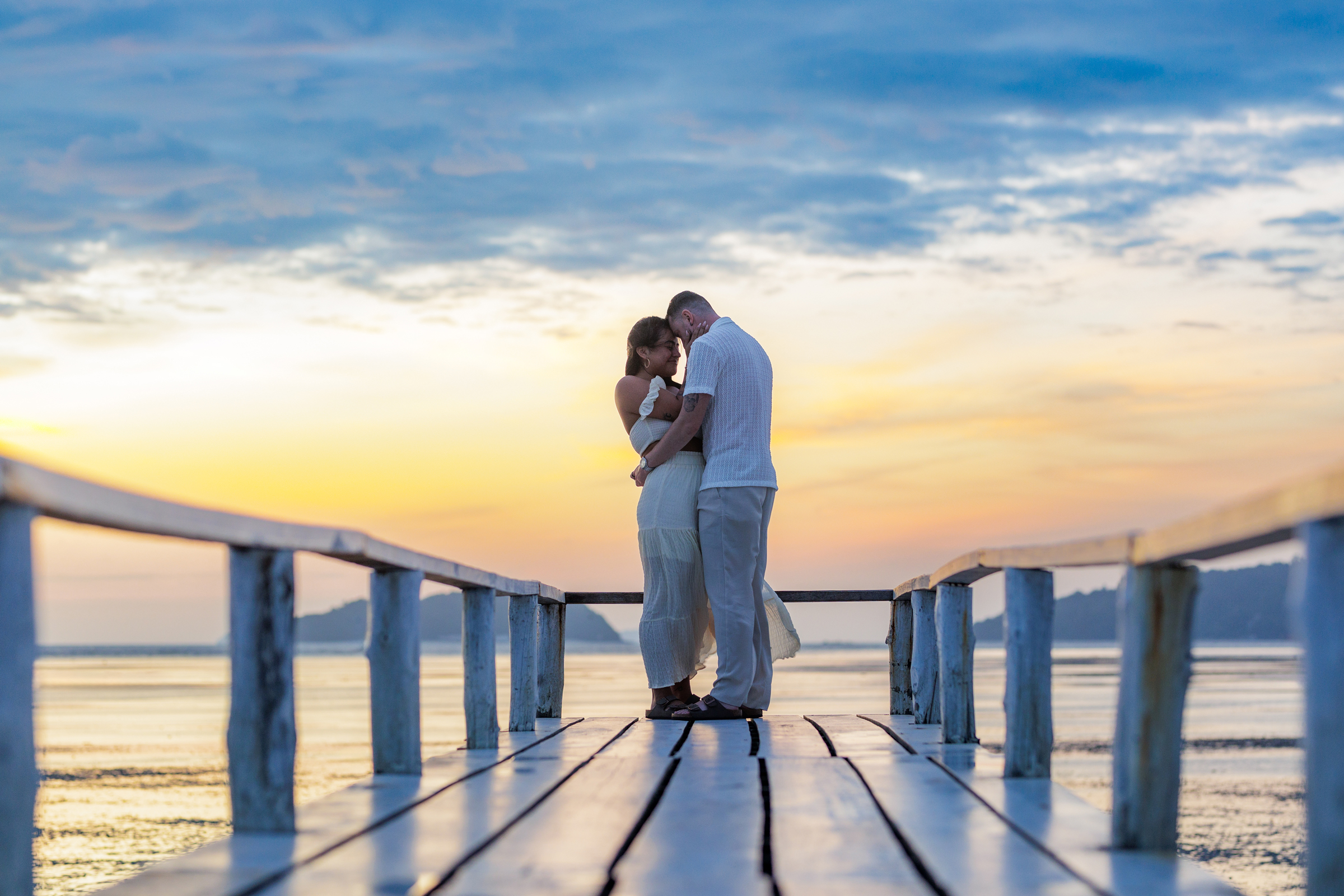 engagement photoshoot as sunrise at sapan hin park phuket