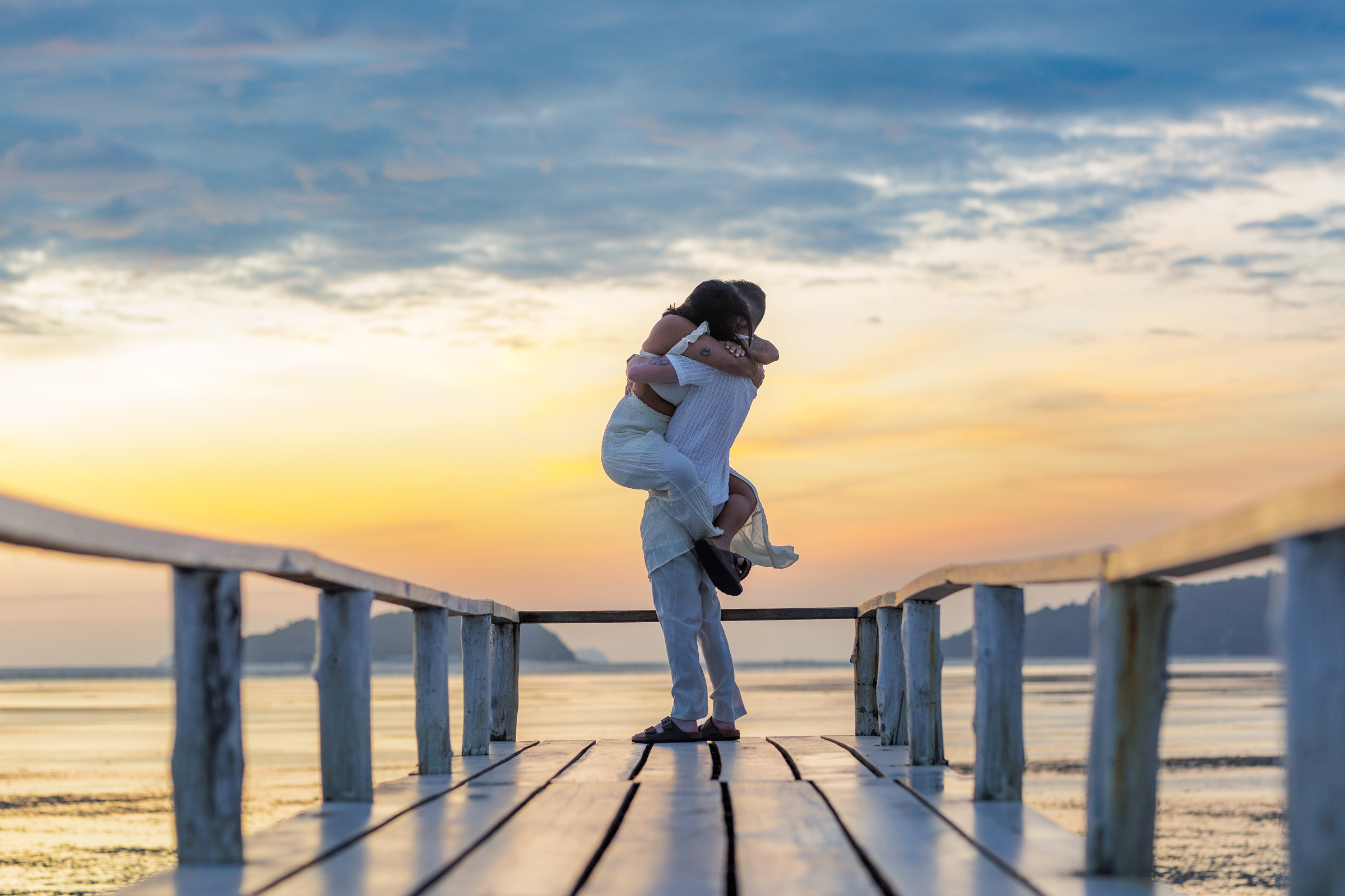 engagement photoshoot as sunrise at sapan hin park phuket