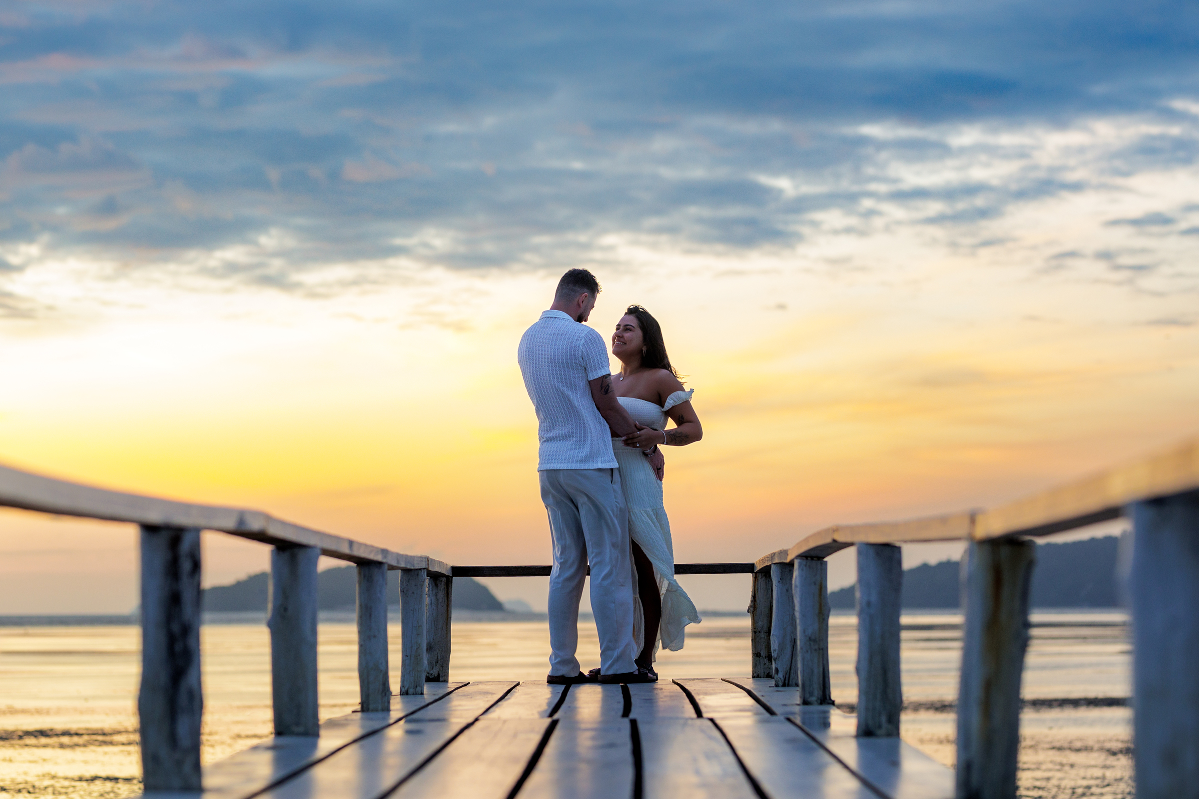 engagement photoshoot as sunrise at sapan hin park phuket
