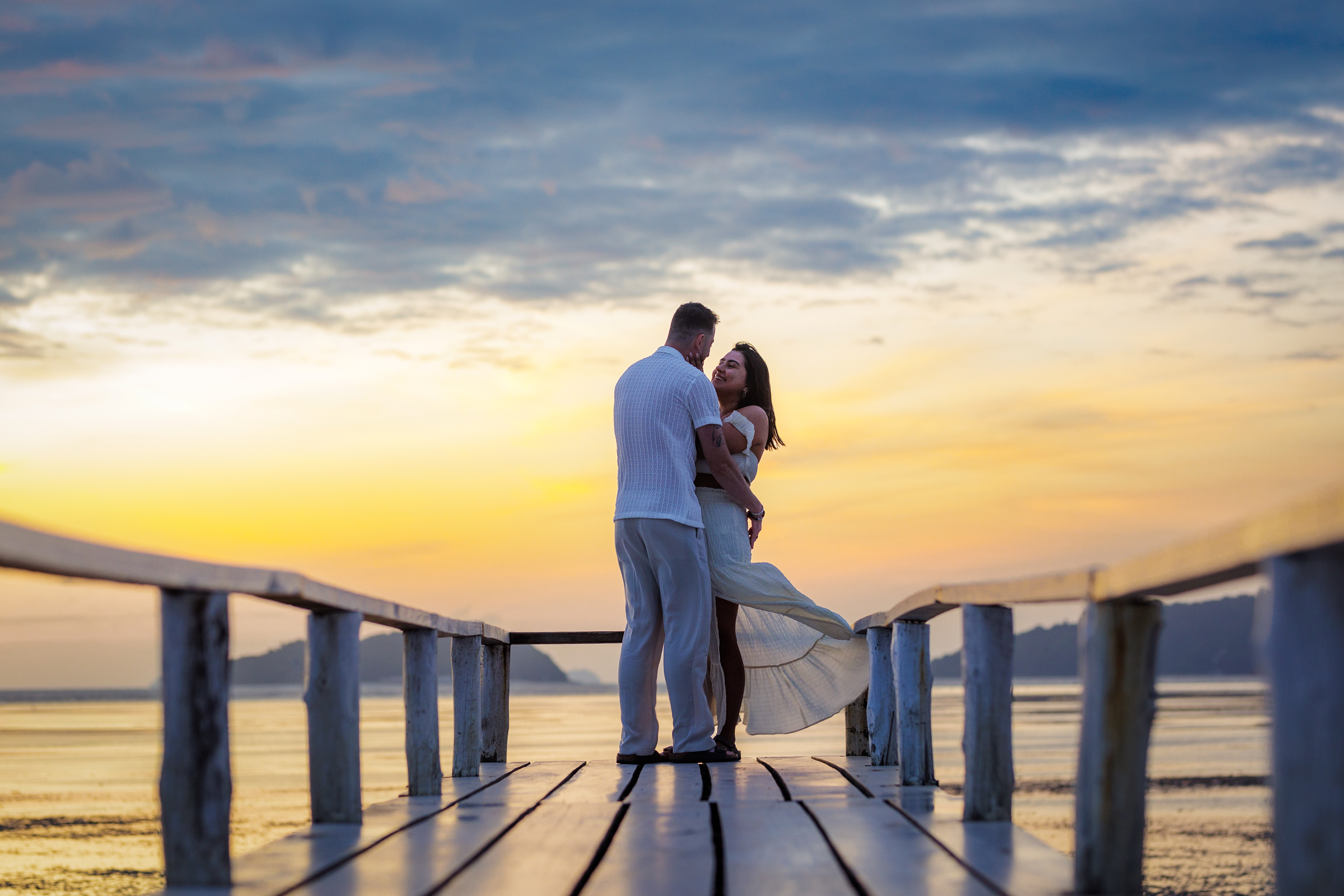 engagement photoshoot as sunrise at sapan hin park phuket