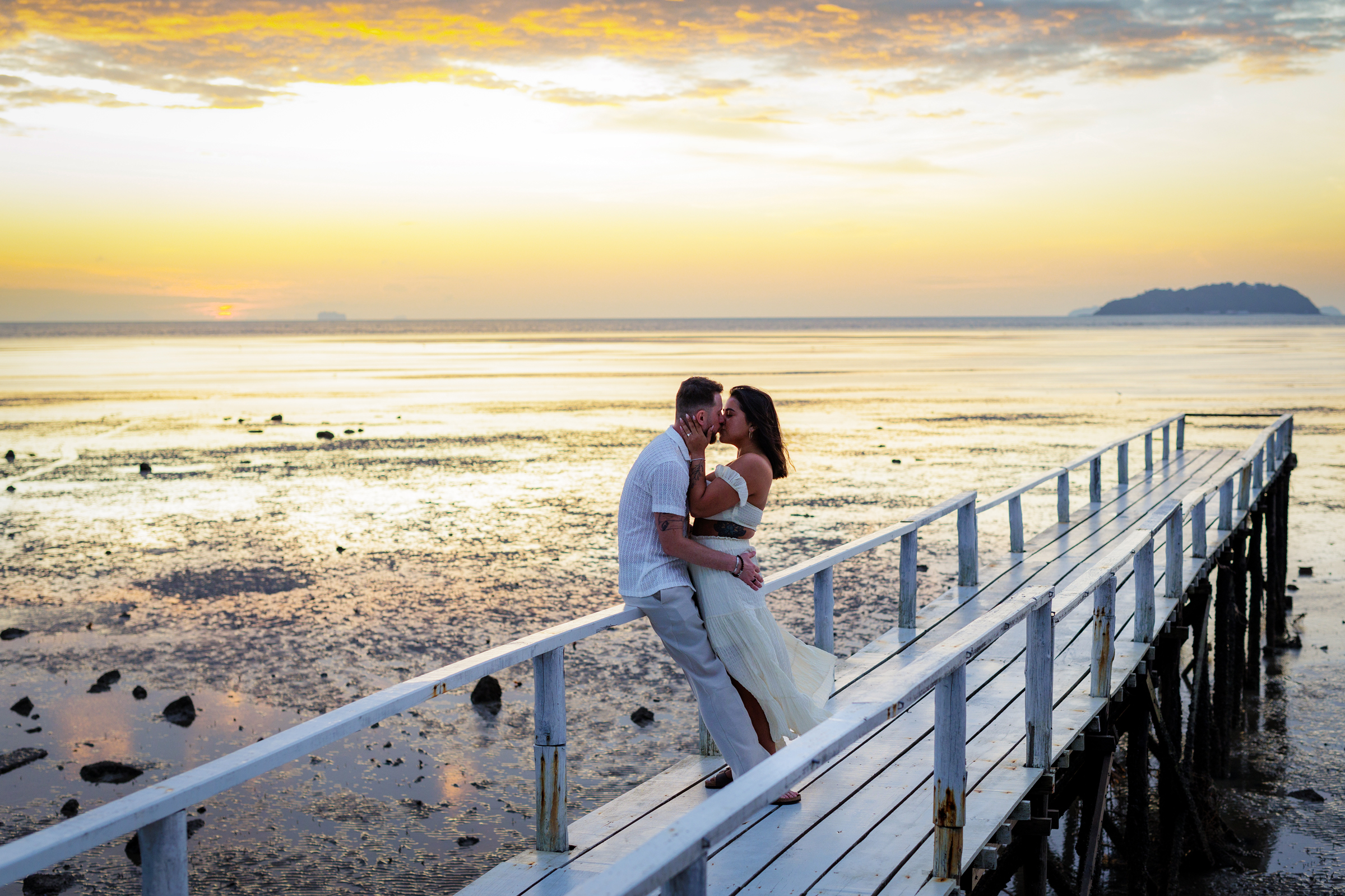 engagement photoshoot as sunrise at sapan hin park phuket