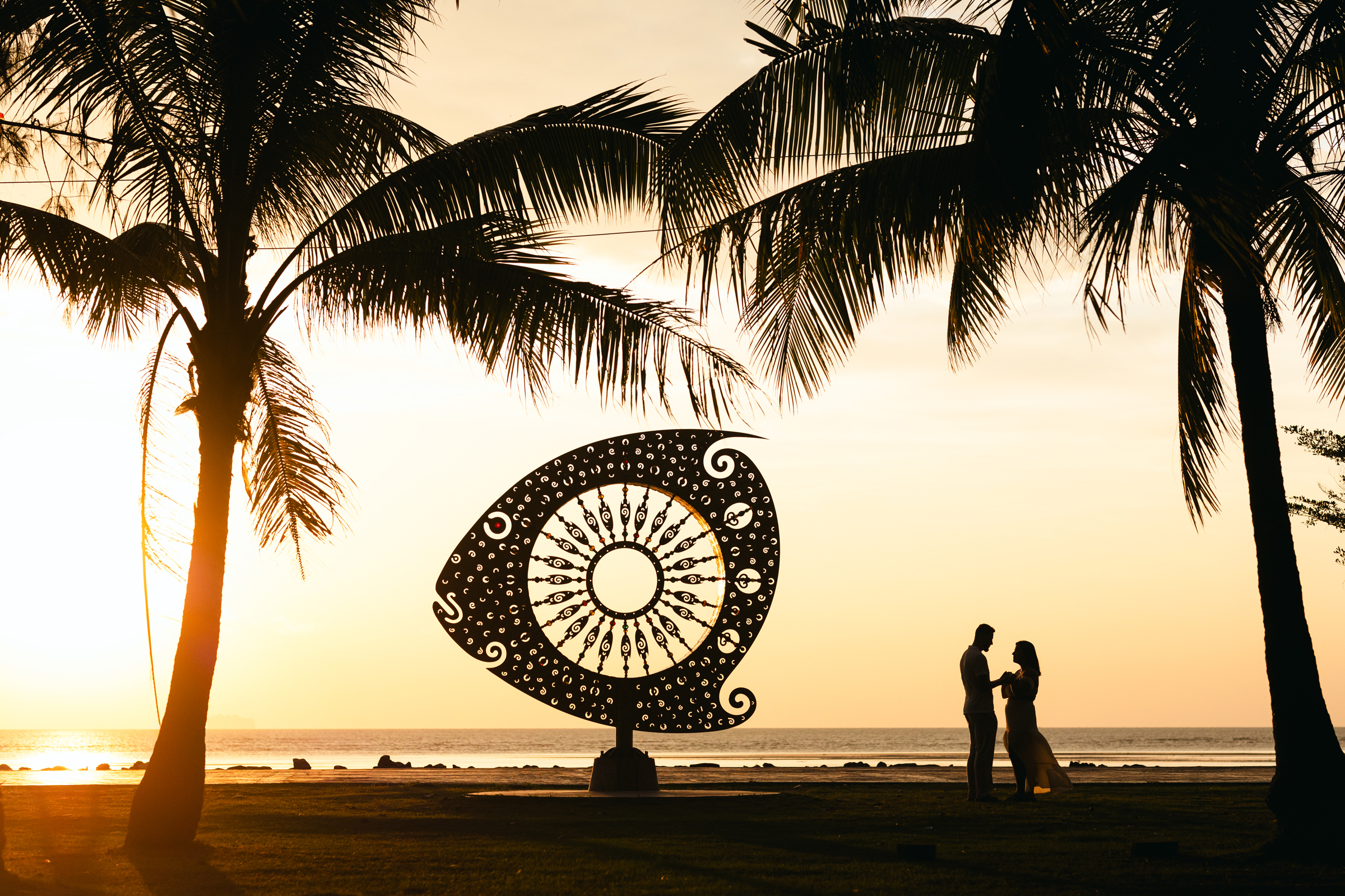 engagement photoshoot as sunrise at sapan hin park phuket