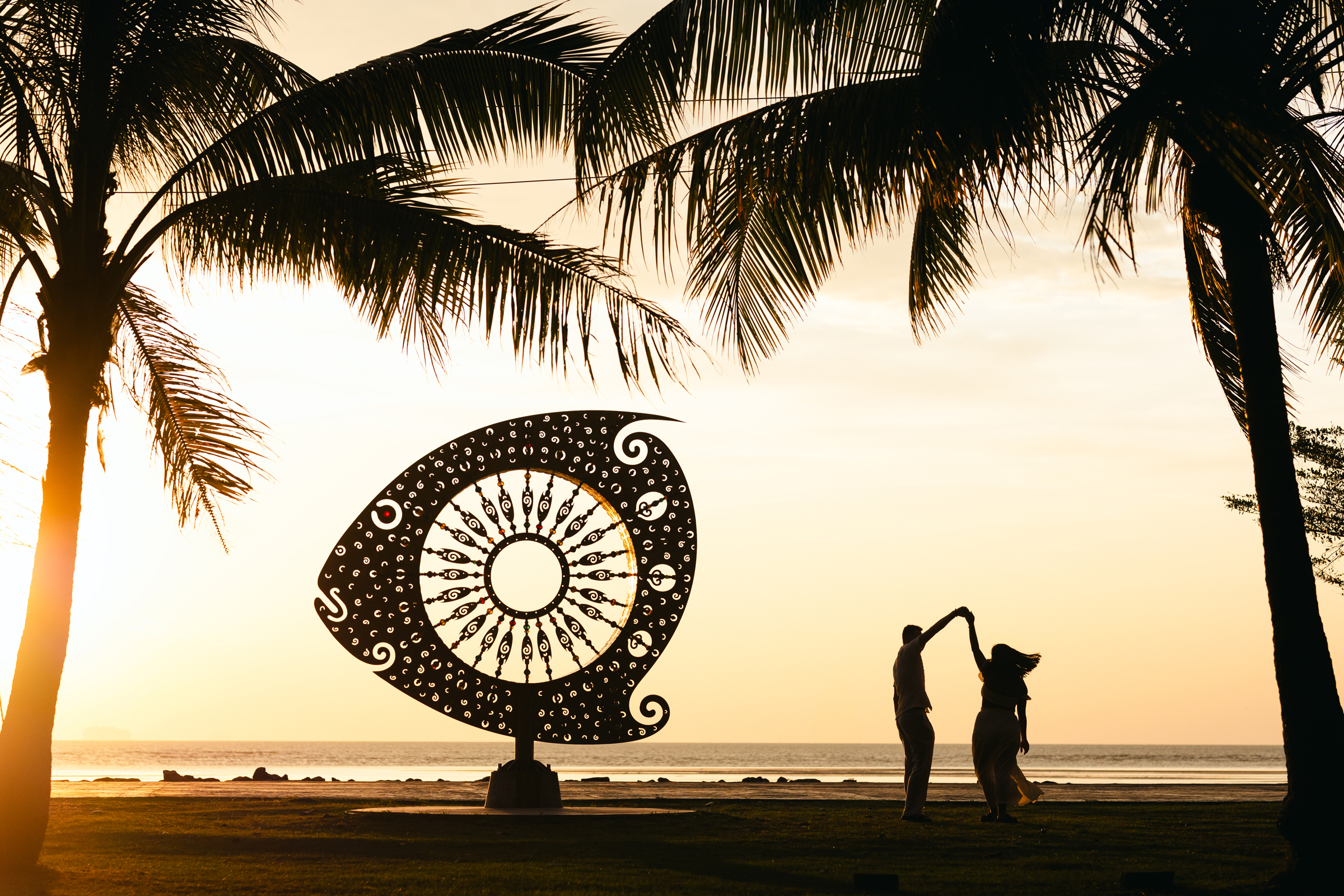 engagement photoshoot as sunrise at sapan hin park phuket
