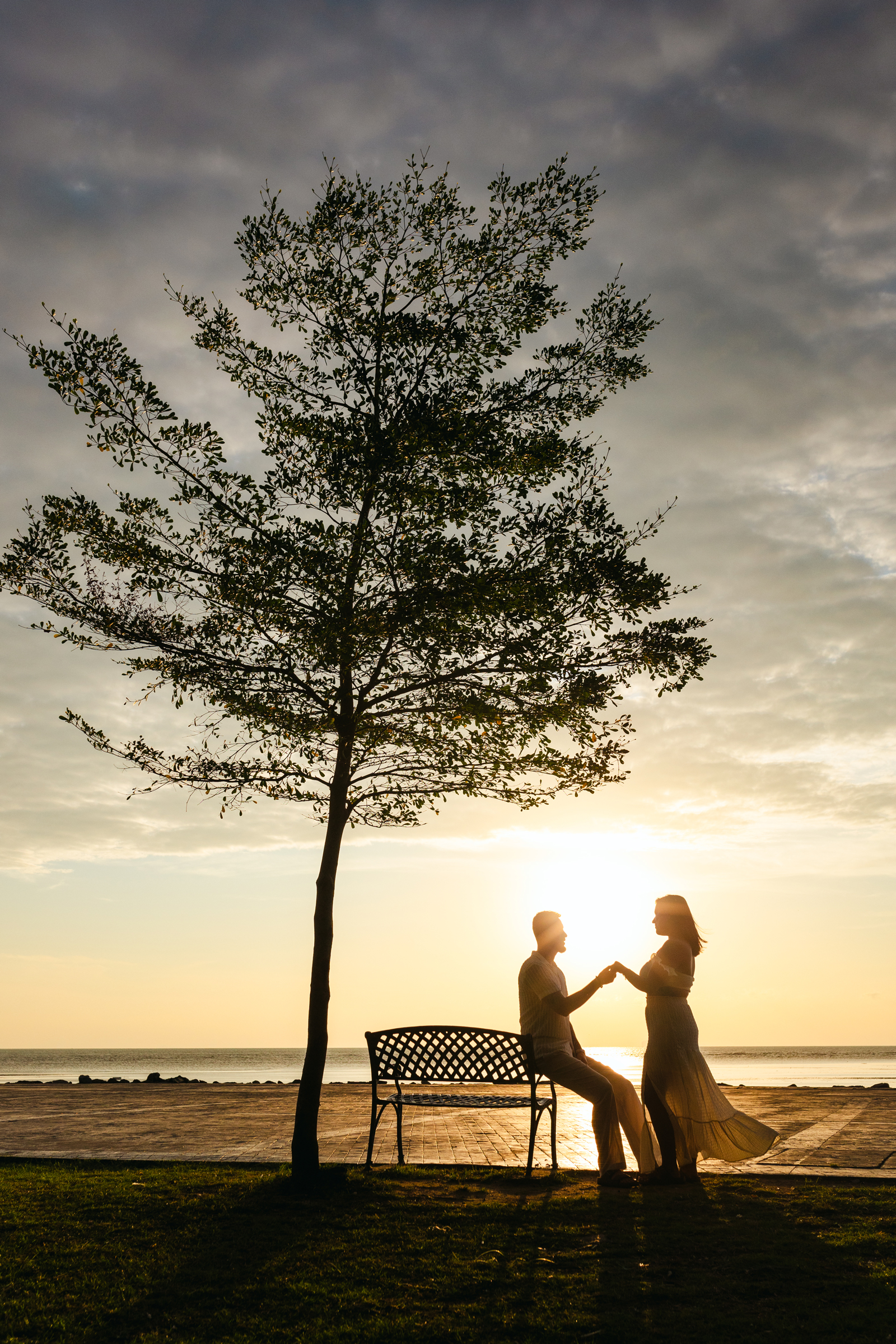engagement photoshoot as sunrise at sapan hin park phuket