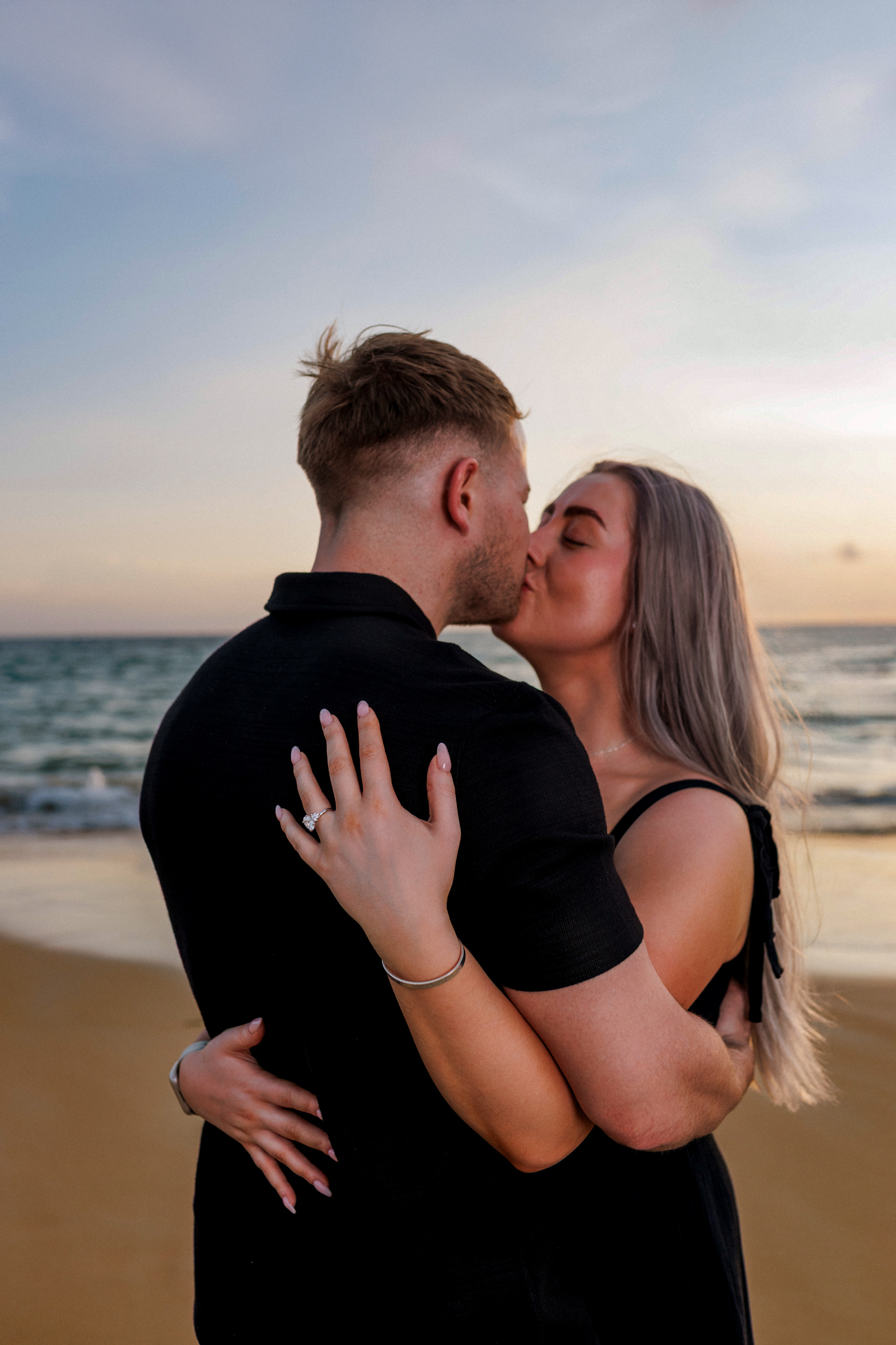 engagement photoshoot sa sunset at karon beach phuket
