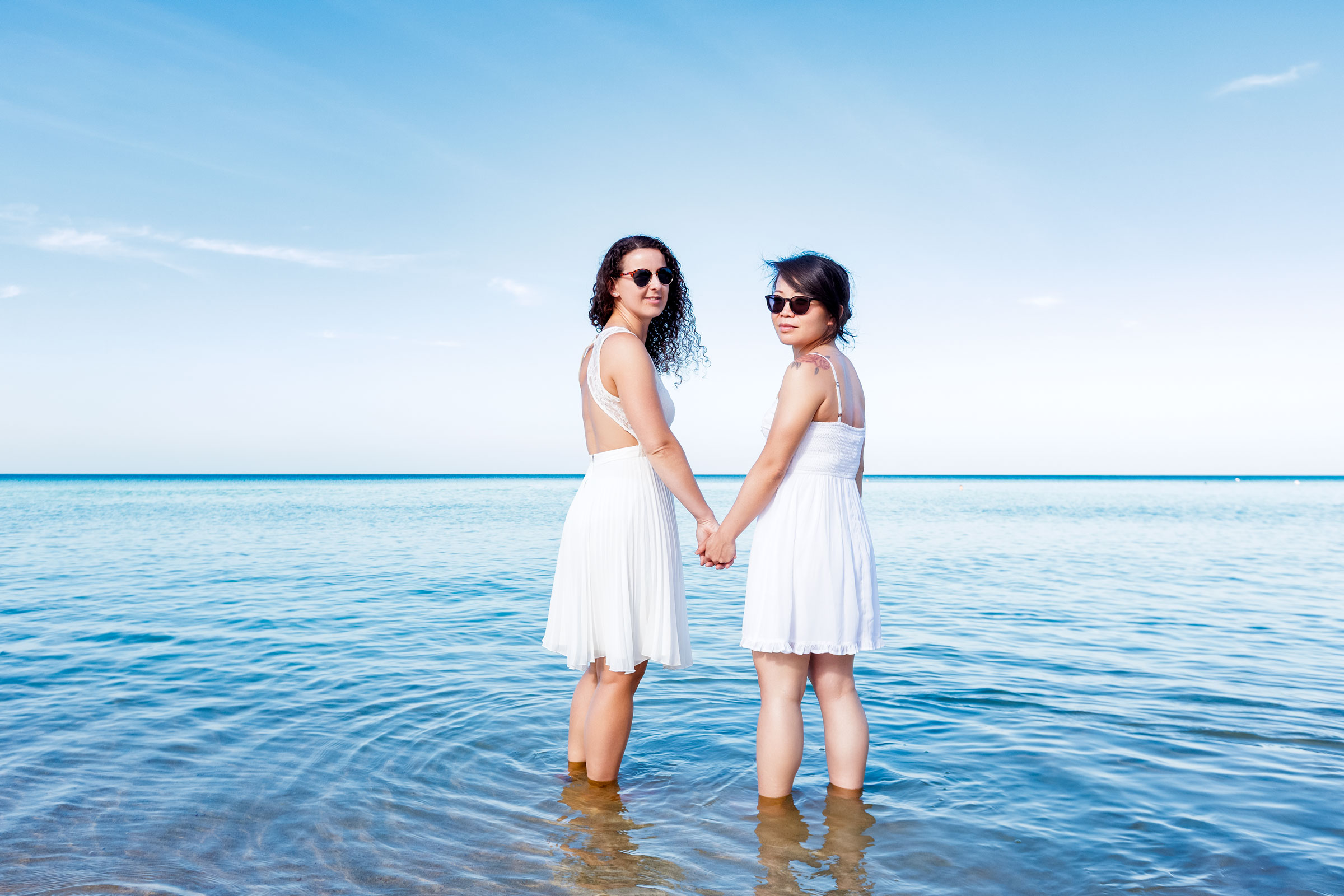 lgbtq couple portrait photoshoot surin beach phuket