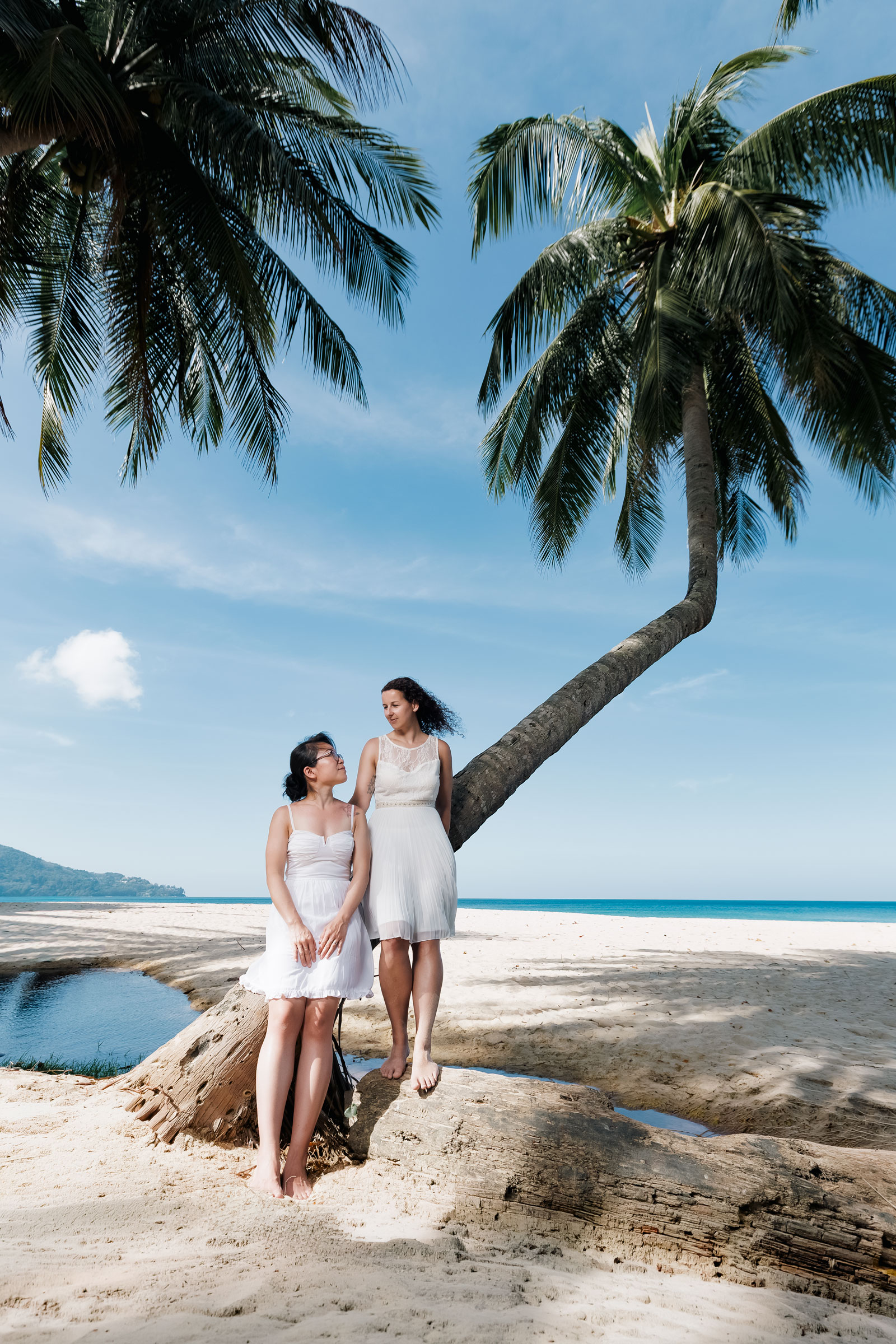 lgbtq couple portrait photoshoot surin beach phuket