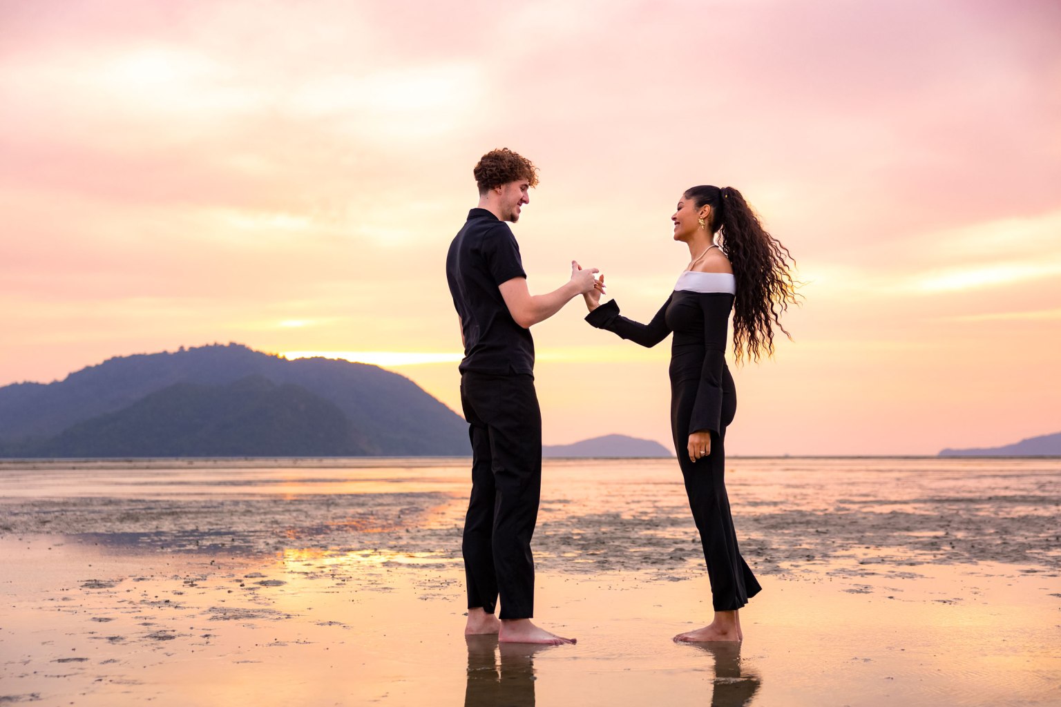 engagement photography at sunrise beach phuket