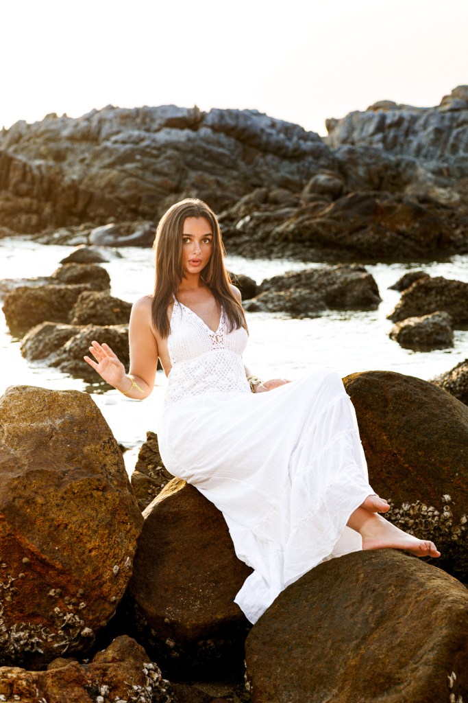 portrait photoshoot sunset sea salt beach phuket
