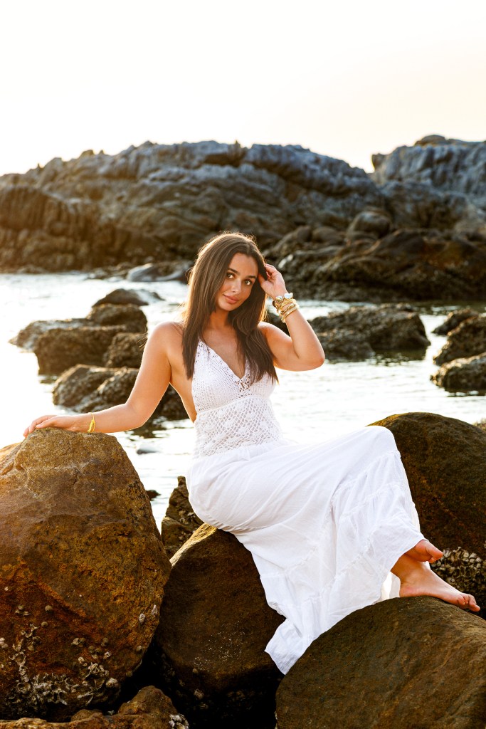 portrait photoshoot sunset sea salt beach phuket