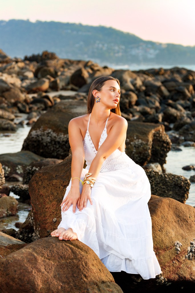 portrait photoshoot sunset sea salt beach phuket