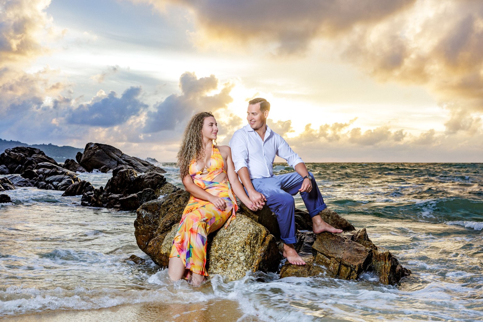 honeymoon photoshoot at sea salt beach phuket