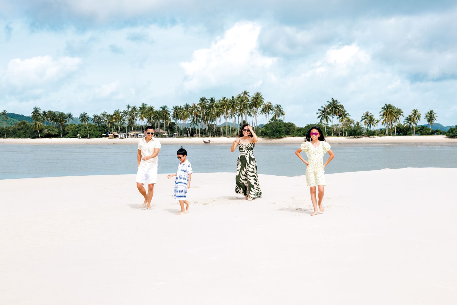 family photoshoot at laem haad koh yao yai phang nga thailand