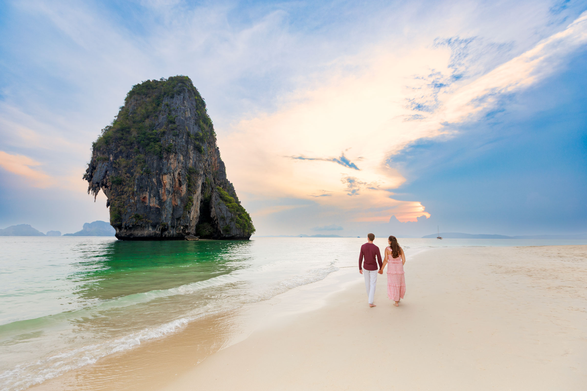 engagement photoshoot at phra nang cave beach railay krabi thailand